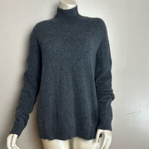 Women’s ANTONIO MELANI gray sweater 100% cashmere mock neck size XL sup…